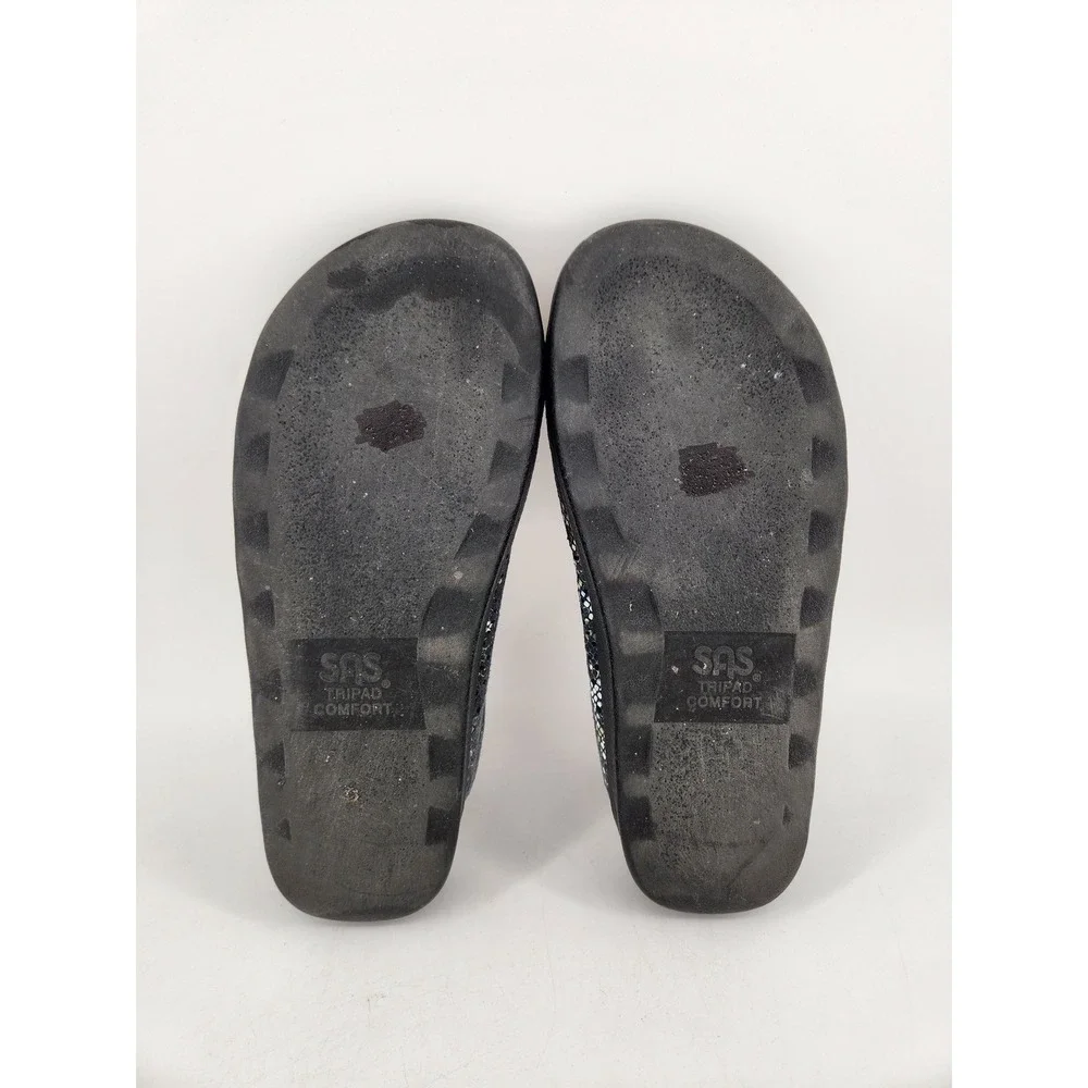 SAS Cozy Slide Sandals Womens 8 Multisnake Print Double Adjustable Strap Comfort